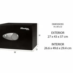 Kassaskåp Master Lock Svart Svart/Grå Stål