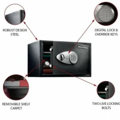 Kassaskåp Master Lock Svart Svart/Grå Stål