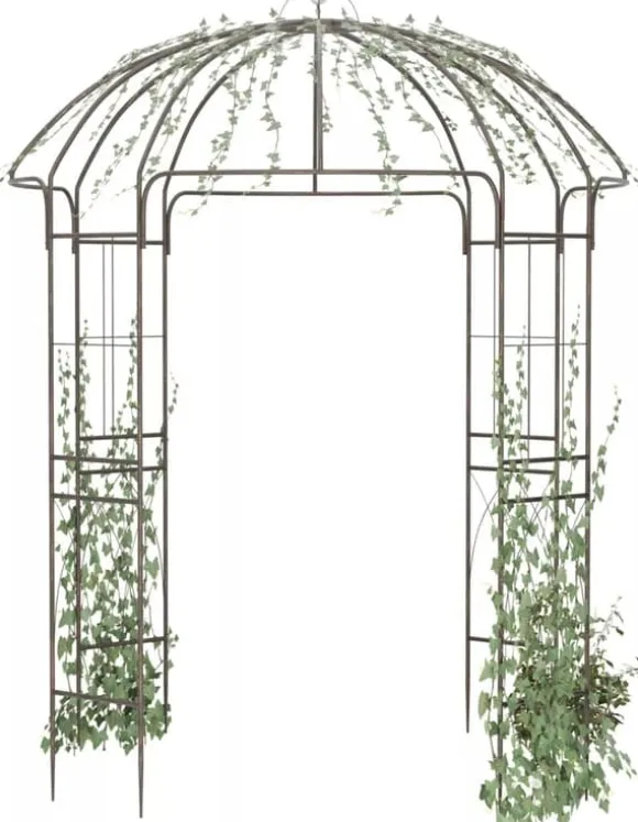 Keira Rose Arch - Bronze Metal Climbing Aid for Gardens, 200x200x270 cm