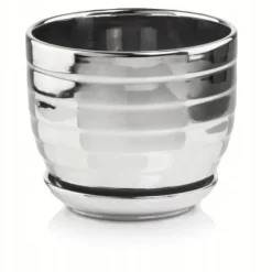 Keramisk blomkruka med stativ 13 cm silver