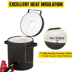 6Kg kopparkapacitet 1350°C professionell propanmetallsmältugn, snabb/effektiv uppvärmning, utmärkt värmeisolering, hög säkerhet, kompletta tillbehör | CDON