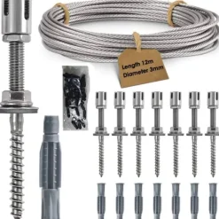 Klattrör, rostfritt stål, mångsidigt spaljésystem,Beige