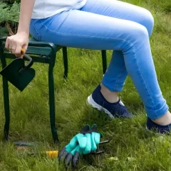 Knäböjande trädgårdspall fällstol skumsits fars dag pappa