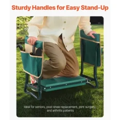 Knäskydd för Trädgård, 15 cm Hopfällbar Sittdyna, 147 kg Kapacitet, Robust Trädgårdspall