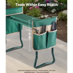 Knäskydd för Trädgård, 15 cm Hopfällbar Sittdyna, 147 kg Kapacitet, Robust Trädgårdspall