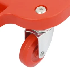 Knävagn - Rullande knäkudde med 5 svängbara hjul - Max 100 kg - 51×14 cm - Plast - Röd