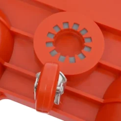 Knävagn - Rullande knäkudde med 5 svängbara hjul - Max 100 kg - 51×14 cm - Plast - Röd