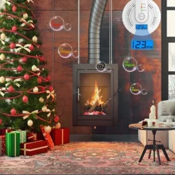 Kolmonoxiddetektor med LCD-display och starkt ljudlarm – bärbar CO-varnare för hemmet, husvagn och resa