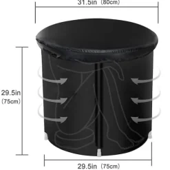 Kompakt & Portabel Kallbadtunna 75x75cm med högdensitetsmaterial