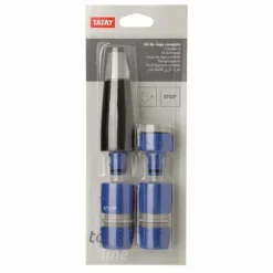 Komplett bevattningskit Tatay - 0007001 - Bevattningskit 4 Delar Plastblå