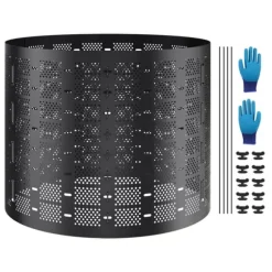 Kompostbehållare 220 gallon, expanderbar utomhuskompostor, enkel installation & hög kapacitet för bördig jord.