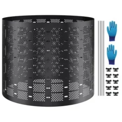 Kompostbehållare, 832,8 L, 335x90 cm, Svart, HDPE