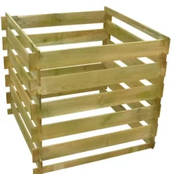 Kompostbehållare 0,54 m3 fyrkantig trä