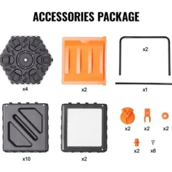 Kompostbehållare, 37-Gal med dubbla kammare, roterande, hög volym, stålram, BPA-fri för trädgård och utomhus.