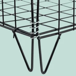 Kompostbehållare, Metallnät, 68x46x46 cm, Svart