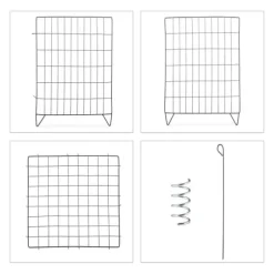 Kompostbehållare, Metallnät, 68x46x46 cm, Svart