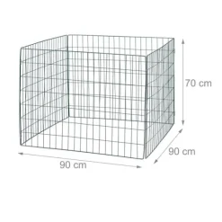 Kompostbehållare, Nät, 70x90x90 cm, Grön