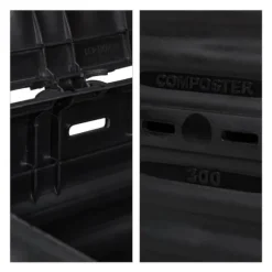 Kompostbehållare, 80x60x57 cm, Svart