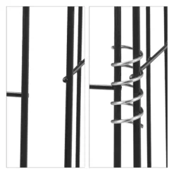 Kompostbehållarset, Stål, 70x90x90 cm, Svart