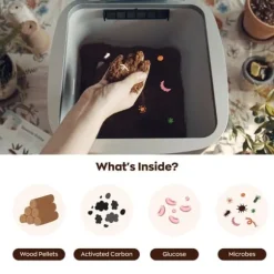 Kompostbrännare – Hemkompost Luktfri, Tyst & Effektiv | Reencle Prime | Näringsrik Kompost på 24h | Miljövänlig Matavfallslösning