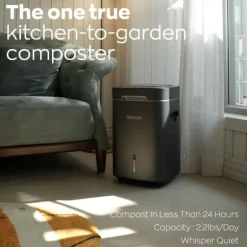 Kompostbrännare – Hemkompost Luktfri, Tyst & Effektiv | Reencle Prime | Näringsrik Kompost på 24h | Miljövänlig Matavfallslösning