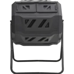 Kompostlåda för trädgården svart 73x64x95 cm 160 L