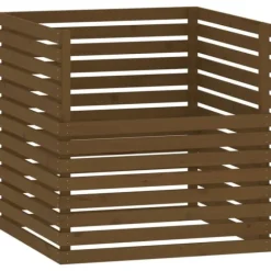 Kompostlåda honungsbrun 100x100x102 cm massiv furu