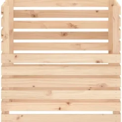 Kompostlåda i massiv furu - Hög kapacitet för trädgårdsavfall | Storlek: 80x80x78 cm