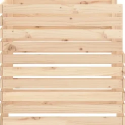 Kompostlåda i massiv furu - Hög kapacitet för trädgårdsavfall | Storlek: 80x80x78 cm
