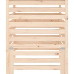 Kompostlåda i massiv furu - Hög kapacitet och praktiskt lock | Storlek: 82,5x82,5x99,5 cm