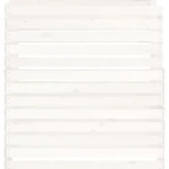 Kompostlåda i massivt furu - Praktisk och hållbar för trädgården | Färg: Vit | Storlek: 100x100x102 cm