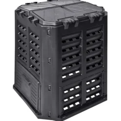 Kompostlåda svart 68,9x68,9x83,9 cm 360 L