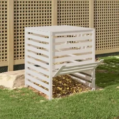 Kompostlåda vit 82,5x82,5x99,5 cm massiv furu - Kompost - Kompostlåda - Home & Living
