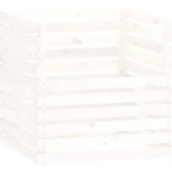 Kompostlåda vit 80x80x78 cm massiv furu