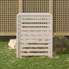 Kompostlåda vit 82,5x82,5x99,5 cm massiv furu
