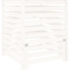 Kompostlåda vit 82,5x82,5x99,5 cm massiv furu