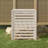 Kompostlåda vit 82,5x82,5x99,5 cm massiv furu