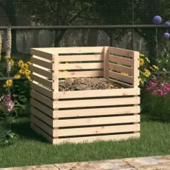 Kompostlåda 80x80x78 cm massiv furu
