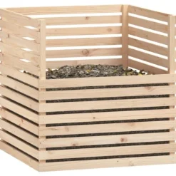 Kompostlåda 100x100x102 cm massiv furu