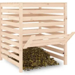Kompostlåda 82,5x82,5x99,5 cm massiv furu