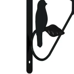 Konsoler för hängande korgar - 4 st svart stål | Färg: Svart | Storlek: Standard