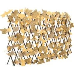 Konstväxt lönnlöv expanderbar spaljé 5 st | Färg: Orange | Storlek: 180x60 cm