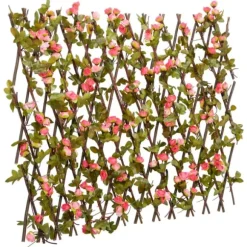 Konstväxt murgröna spaljé expanderbar 5 st mörk rosa 180x60 cm