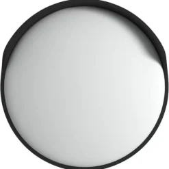 Konvex trafikspegel för utomhusbruk svart Ø45 cm polykarbonat