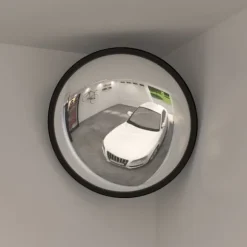 Konvex trafikspegel inomhus svart Ø40 cm akryl