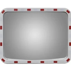 Konvex trafikspegel PC-Plast 60 x 80 cm med reflexer