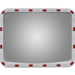 Konvex trafikspegel PC-Plast 60 x 80 cm med reflexer