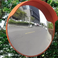 Konvex trafikspegel PC-Plast 45 cm utomhusbruk orange