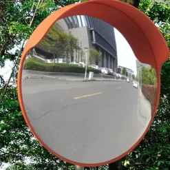 Konvex trafikspegel PC-Plast 45 cm utomhusbruk orange