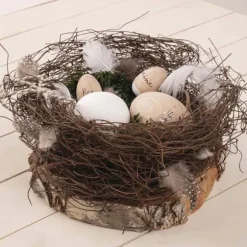 Korg för påskägg - RAYHER - Brun - Festdekoration - Blande - Lantlig stil